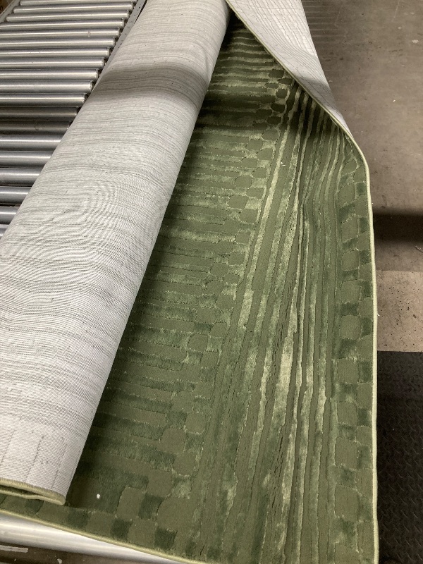 Photo 1 of Soloba 7'10"x10' Washable Area Rug for Living Room Bedroom - 100% Recycled Oeko-TEX Certified, Medium Pile, Green