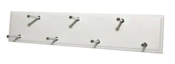 Photo 1 of 7-Hook Pull-Out Classic White Belt Organizer