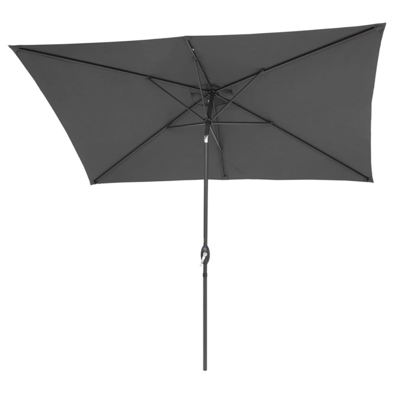 Photo 1 of 10 x 6.5ft Rectangular Patio Umbrella Outdoor Table Umbrella Market Umbrella Sun Umbrella with 6 Sturdy Ribs & Tilt for Garden Deck Lawn & Pool