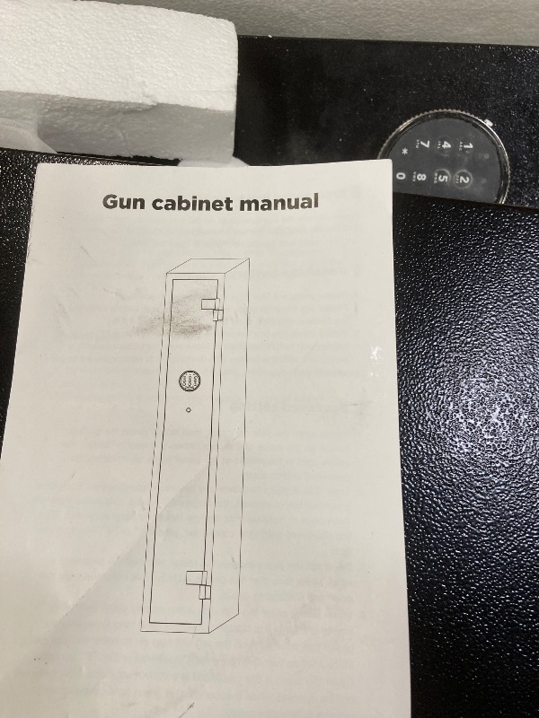 Photo 3 of BESAFETY 5-7 Gun Safes, Gun Cabinets for Home Storage for small Rifle and Pistols, Quick Access Rifle Safe with Alarm System, Gun Racks, Pistol Pocket
