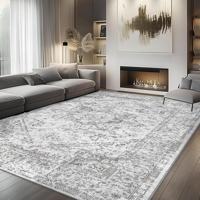 Photo 1 of Area Rug 9x12 Living Room - Machine Washable Rug Large Floor Carpet for Bedroom Dining Room Home