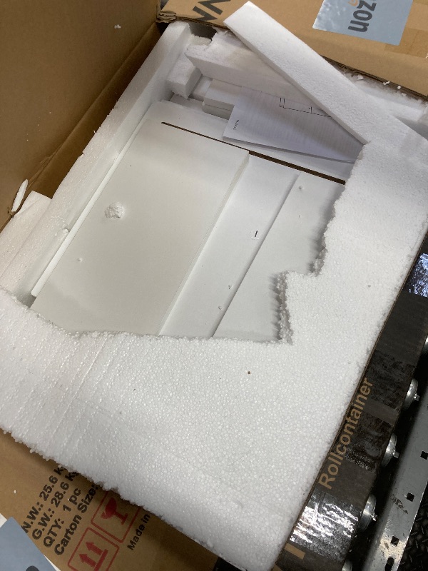 Photo 1 of VASAGLE 3 Drawer File Cabinet, File Cabinet with Lock, Printer Stand, Office Filing Cabinet Organizer, for A4 and Letter Size Files, Cloud White UOFC055W14