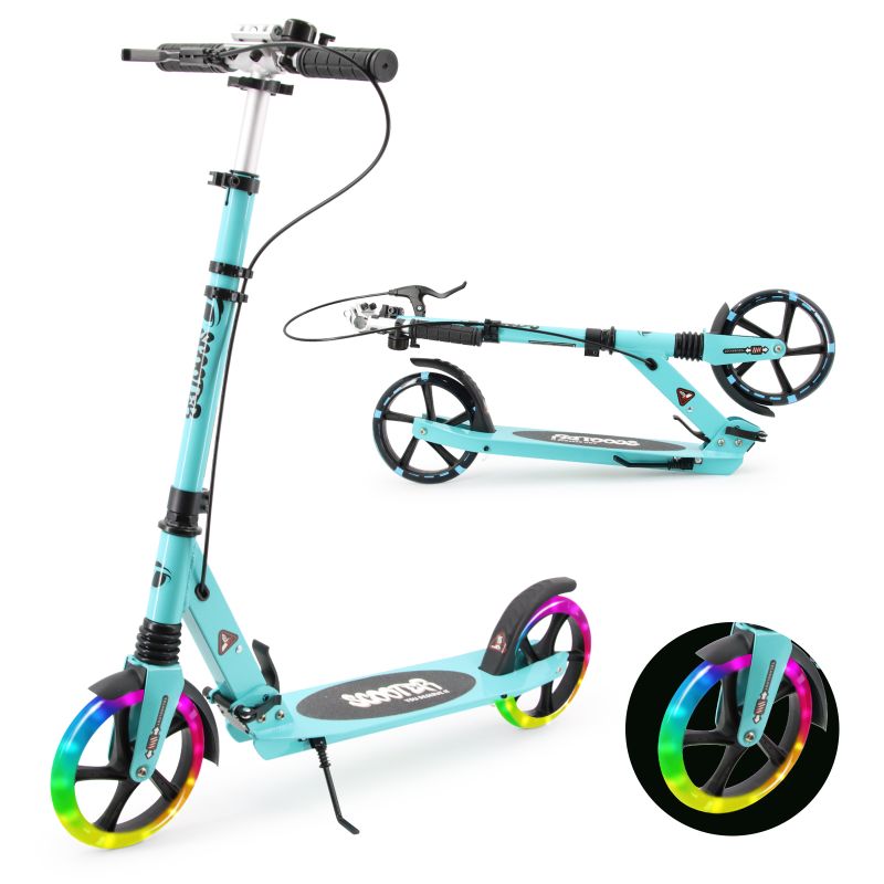 Photo 1 of **see notes**
TENBOOM Scooter for Ages 8+ Teens and Adults Kick Scooter Foldable with Double Braking System Bells Adjustable Handlebars Kickstand Max Load 220 LBS 8" Big Wheels
