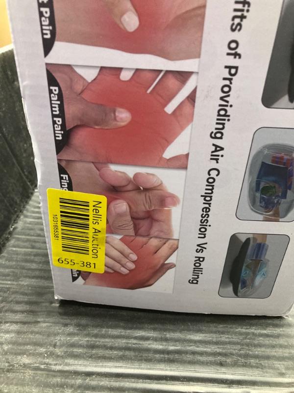 Photo 1 of Hand Massager with Heat and Compression, 3D Machine for Arthritis and Carpal Tunnel Syndrome Relief, 6 Levels Pressure Point Massage, Wrist and Palm Kneading with Blowing Mode, Gifts for Women, Black