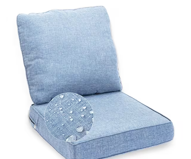 Photo 1 of 
24 in. x 24 in. Outdoor Dining Chair Cushion in Light Blue