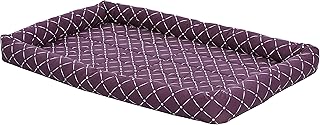 Photo 3 of 
Midwest Homes for Pets 40248-PLD Quiet Time Couture Ashton Bolster Pet Bed, X-Large Dog/48, Plum, Plum & White Diamond Pattern, 48.2" L x 29.9" W x 3.8" Th