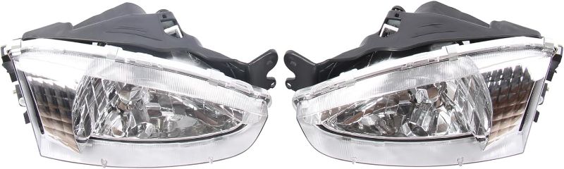 Photo 3 of 
JX RACING · PERFORMANCE · ACCESSORIES Headlights Headlamps Compatible with Mitsubishi Mirage 2 Door Coupe 1997 1998 1999 2000 2001 2002 Left Right Chrome 2PCS