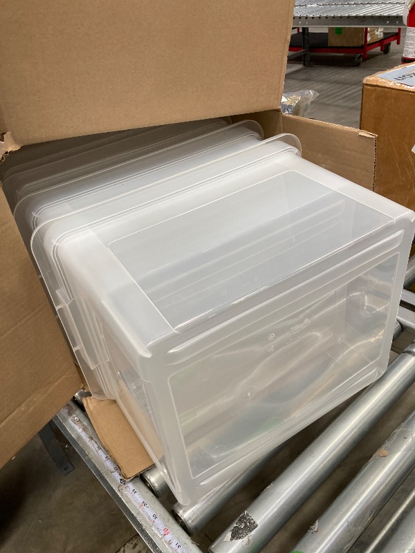 Photo 1 of 4 Pack Plastic Totes with lids