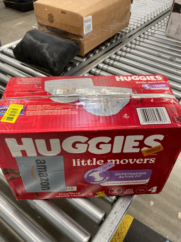 Photo 2 of 
Huggies Size 4 Diapers, Little Movers Baby Diapers, Size 4 (22-37 lbs), 120 Count