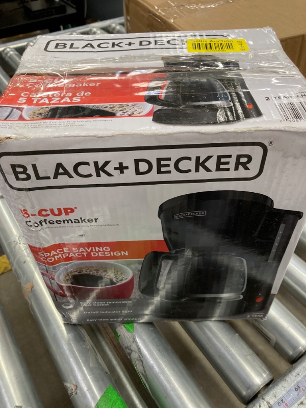 Photo 2 of BLACK+DECKER 5-Cup Compact Switch Coffeemaker, Black