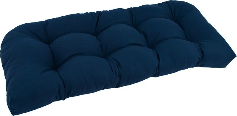 Photo 1 of Blazing Needles Twill Rounded Back Loveseat Cushion Navy