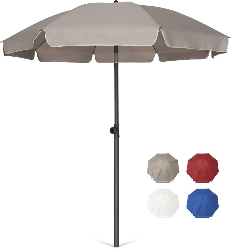 Photo 1 of AMMSUN Patio Umbrella Market Table Umbrella 6.5 ft Outdoor Umbrella Tilt Steel Pole UPF50+ Protection, Umbrellas and their Parts Great for Outdoor Garden Backyard,