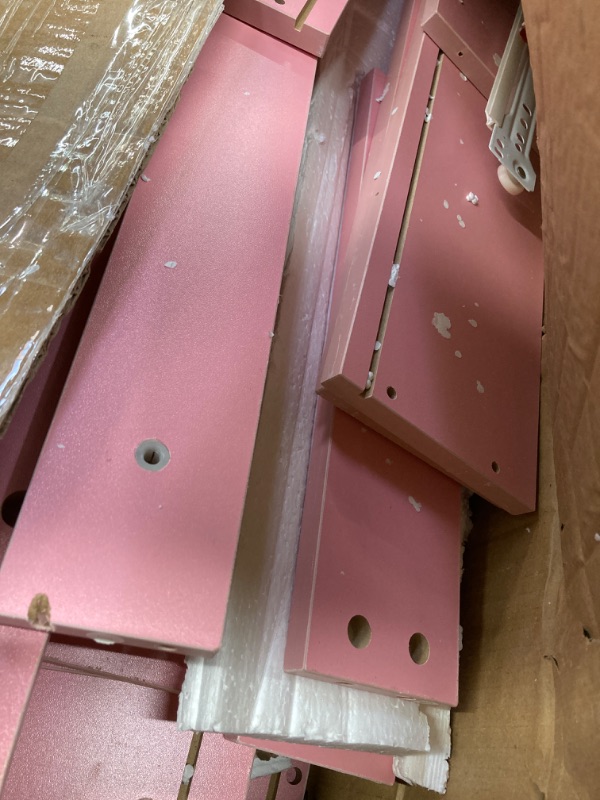 Photo 1 of ***Missing Screws*** Jojoka Wide Dresser for Bedroom with Charging Station, 6 Drawer Dresser with LED Lights, Modern Large Capacity Storage Cabinet, Wood Dressers & Chests of Drawers Closet,Pink