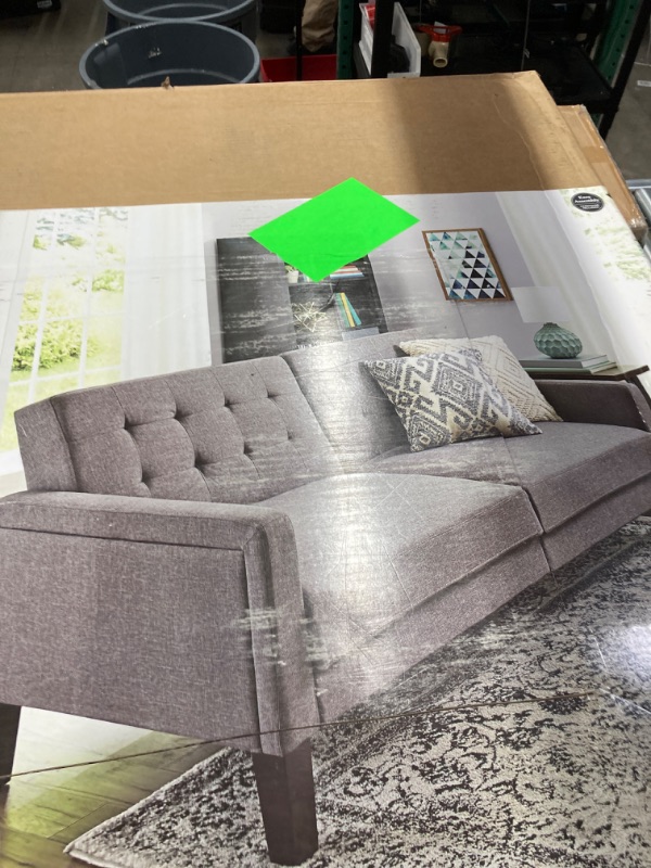 Photo 1 of  65" W Loveseat Sofa with Ottoman Coffee Table, Mid Century Modern Decor Love Seat Couches and Ottoman with Storage for Living Room, Button Tufted 