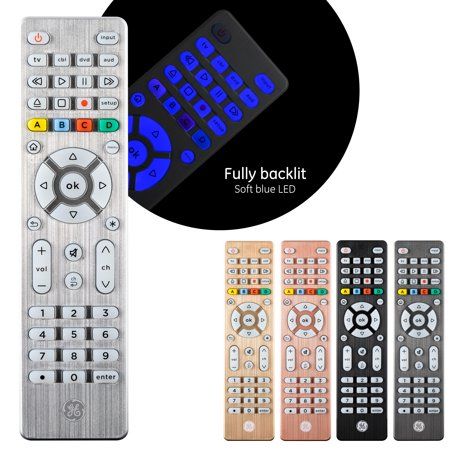 Photo 1 of 4-Device Backlit Universal Remote Control in Brushed Silver

