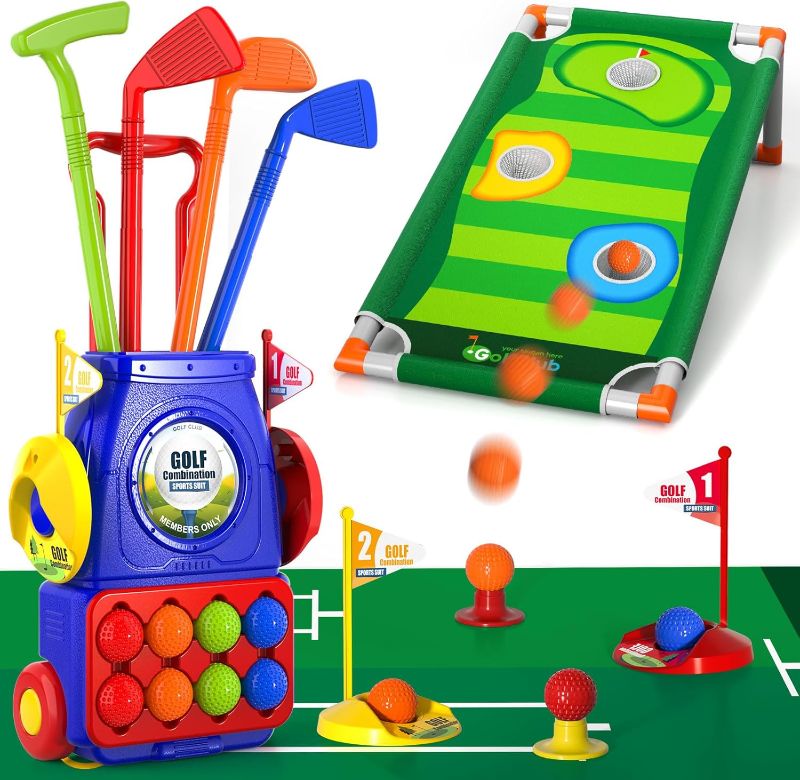 Photo 1 of Bennol Upgraded Kids Toddler Golf Set, Indoor Outdoor Outside Golf Toys Gifts for 3 4 5 Year Old Boys, 3 4 5 Year Old Boys Toys Birthday Gifts Ideas, Outdoor Golf Set Toys Game for Kids Boys
