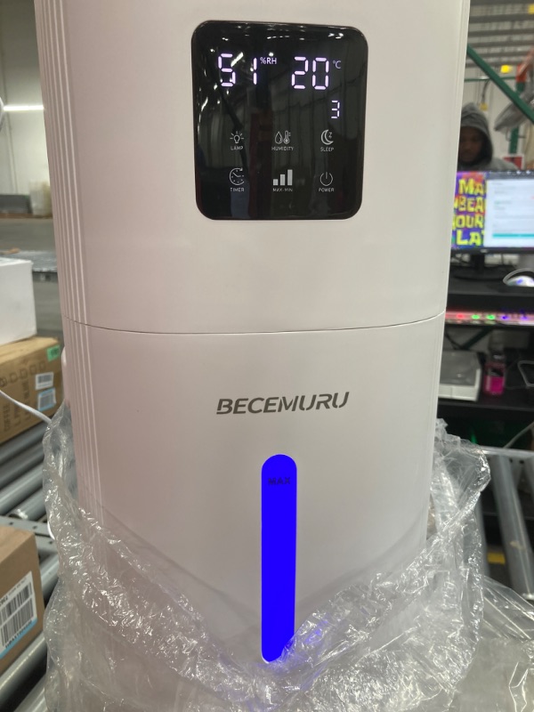 Photo 2 of BECEMURU Large Humidifiers for Bedroom Home Large Room, 4.8Gal/18L Ultrasonic Quiet Humidifier for 2000 sq.ft, Top Fill Humidifier With Essential Oil Tray, 3 Mist Modes, Wheel, Extension Tube & Remote