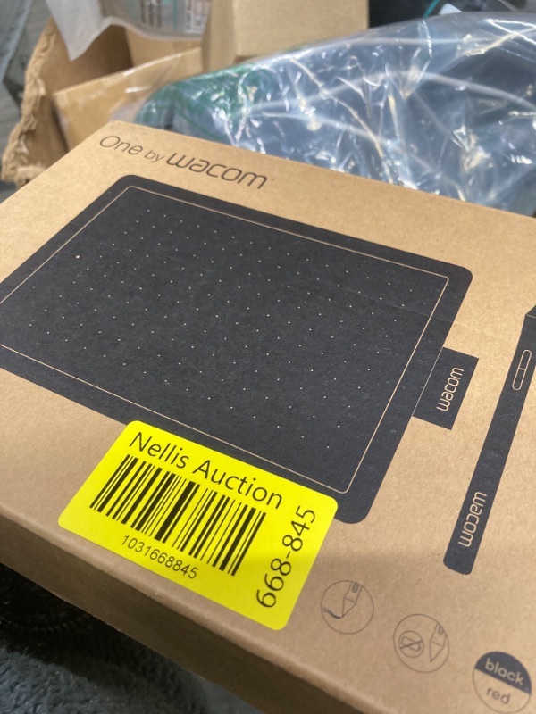 Photo 1 of One by Wacom Small Graphics Drawing Tablet 8.3 x 5.7 Inches, Portable Versatile for Students and Creators, Ergonomic 2048 Pressure Sensitive Pen Included, Compatible with Chromebook Mac and Windows