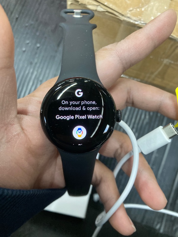 Photo 3 of Google Pixel Watch 2 (Previous Model) with the Best of Fitbit - Heart Rate Tracking, Stress Management, Safety Features - Android Smartwatch - Matte Black Aluminum Case - Obsidian Active Band - WI-FI