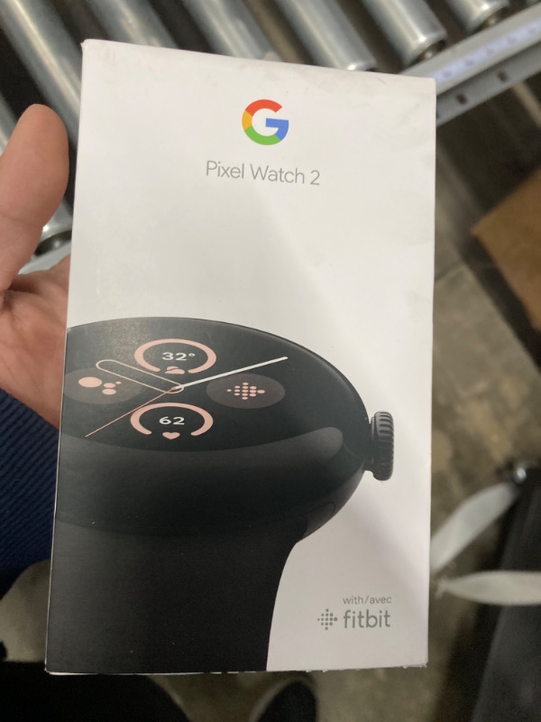 Photo 2 of Google Pixel Watch 2 (Previous Model) with the Best of Fitbit - Heart Rate Tracking, Stress Management, Safety Features - Android Smartwatch - Matte Black Aluminum Case - Obsidian Active Band - WI-FI