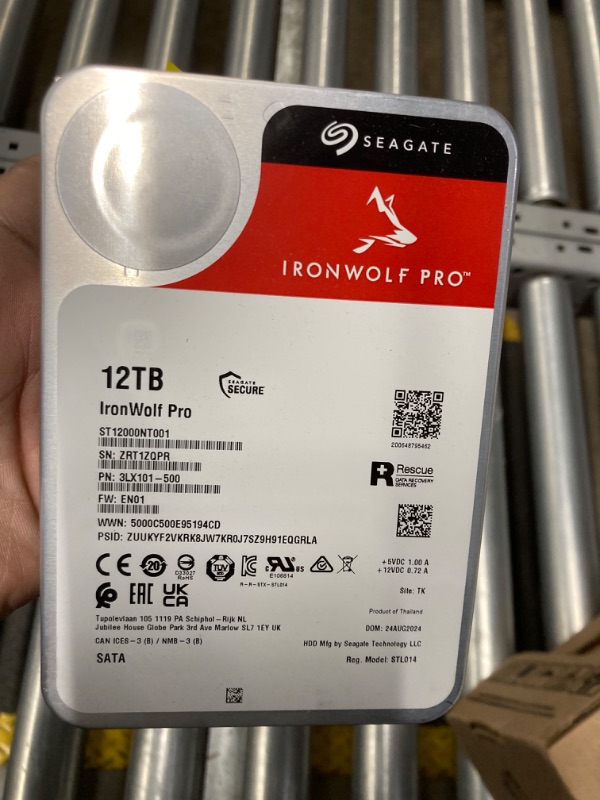 Photo 3 of ****FOR REBUILD ONLY Seagate IronWolf Pro, 12 TB, Enterprise NAS Internal HDD –CMR 3.5 Inch, SATA 6 Gb/s, 7,200 RPM, 256 MB Cache for RAID Network Attached Storage (ST12000NT001)