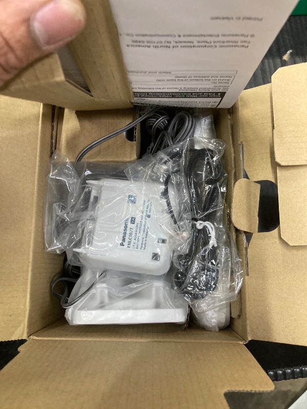 Photo 1 of Panasonic Cordless Phone with Answering Machine, Link2Cell Bluetooth, Voice Assistant and Advanced Call Blocking, Expandable System with 4 Handsets - KX-TGD864W (White)