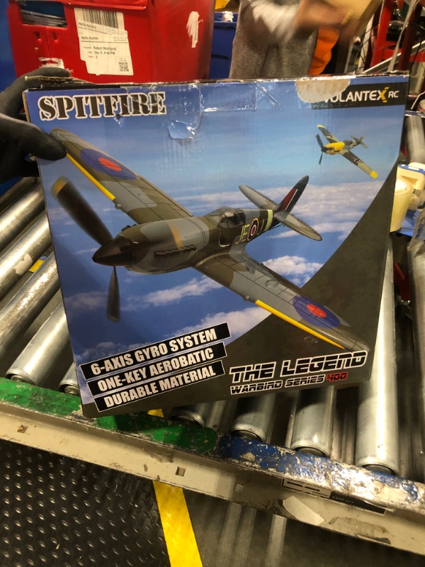 Photo 1 of VOLANTEXRC RC Plane, 4 Channel Remote Control Airplane Fighter Spitfire RTF with Aileron, Gyro, Aerobatics & 3 Modes Easy to Fly, Hobby Radio Controlled Aircraft for Beginners, Kids & Adults (Blue)