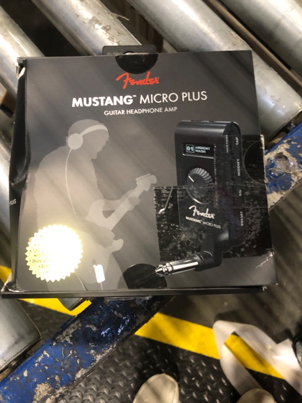 Photo 1 of Fender Mustang Micro Plus Headphone Amplifier with Rechargeable Battery, Bluetooth Audio Streaming and 50 Amp and Effects Models, with 2-Year Warranty