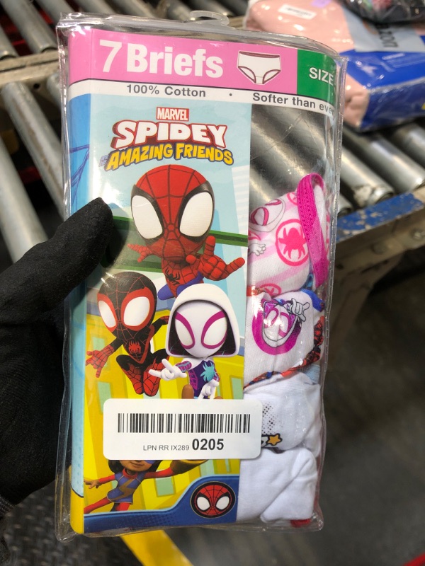 Photo 1 of **ONLY 4**Marvel Girls' Spiderman & Ghost Spider Amazon Exclusive Toddler 7-Pack of 100 Panties and 4-Pack Cotton Span Blend, 2/3T-10, 7-Pack