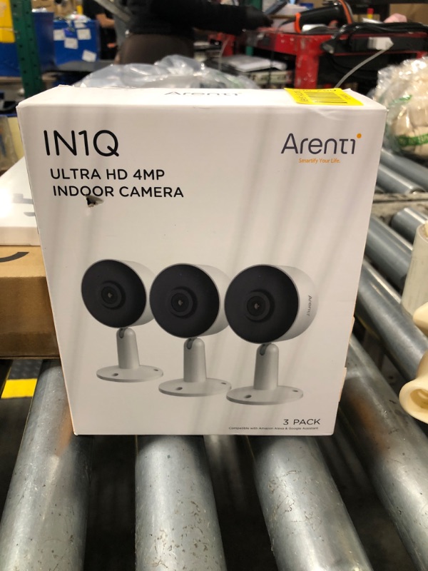 Photo 1 of ARENTI 4MP WiFi Security Camera Indoor, 3PCS Pet Dog Camera with Phone App, Plug-in Baby Home Puppy Cam, 2.4GHz, Motion Sound Detection, Night Vision, Two-Way Talk, Alexa and Google Compatible