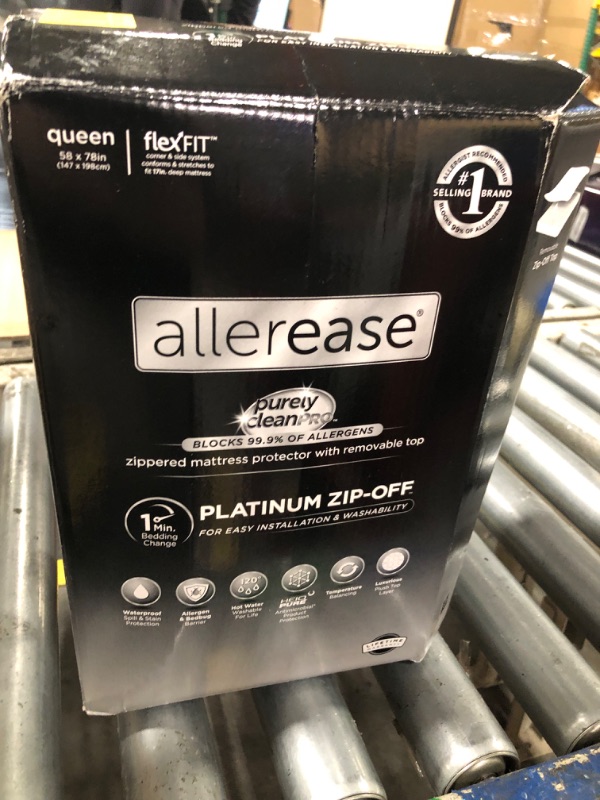 Photo 2 of AllerEase Platinum Zip-Off Top Mattress Protector, Queen