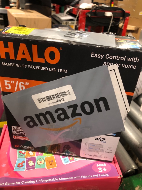 Photo 1 of HALO 5/6 Inch Color and Tunable White Recessed LED Can Light –Smart Wi-Fi WiZ Pro Ceiling & Shower Retrofit Downlight 65W Equivalent