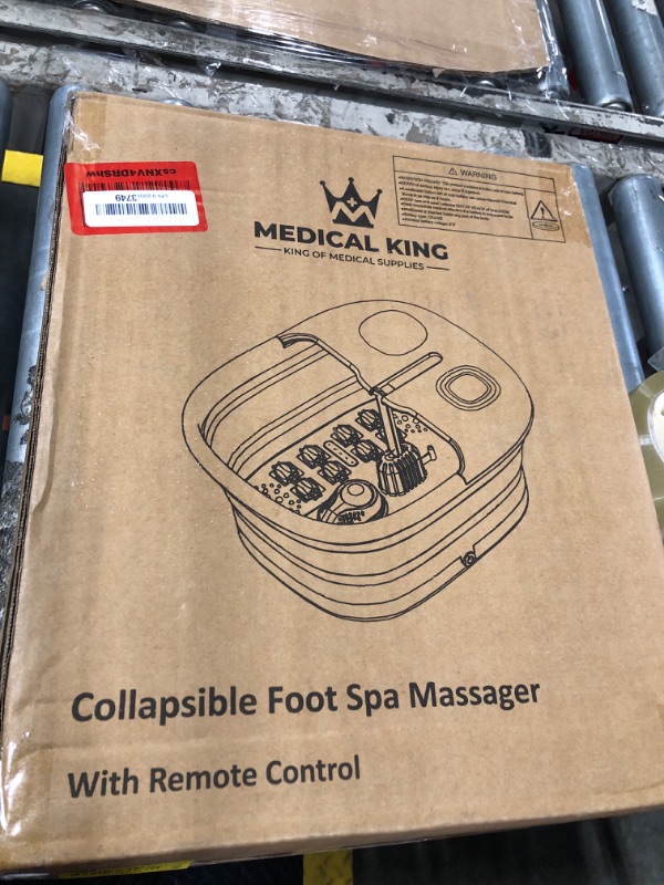 Photo 2 of Medical king Foot Spa with Heat and Massage and Jets Includes A Remote Control A Pumice Stone Collapsible Massager with Bubbles and Vibration