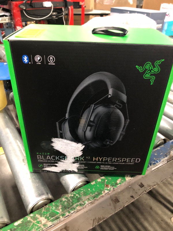 Photo 2 of Razer BlackShark V2 HyperSpeed Wireless Gaming Headset: 280g Lightweight - THX Spatial Audio - Bendable Mic - 50mm Drivers - 2.4GHz, Bluetooth or USB - 70 Hr Battery w/USB Type C Charging - Black