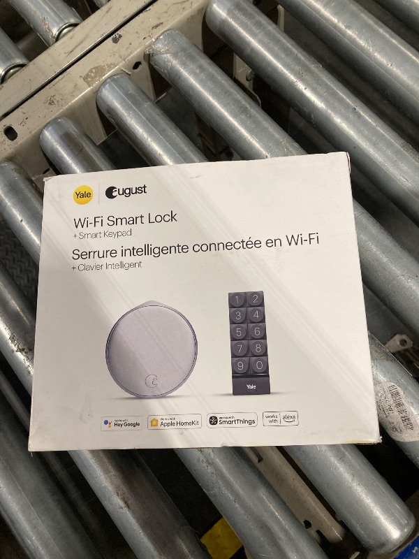 Photo 2 of August Home Silver Wi-Fi Smart Lock and Smart Keypad, Keyless Door Lock for Front Entry Door, Great for Guests and Vacation Rentals, ?AUG-SL05-KY1-S05