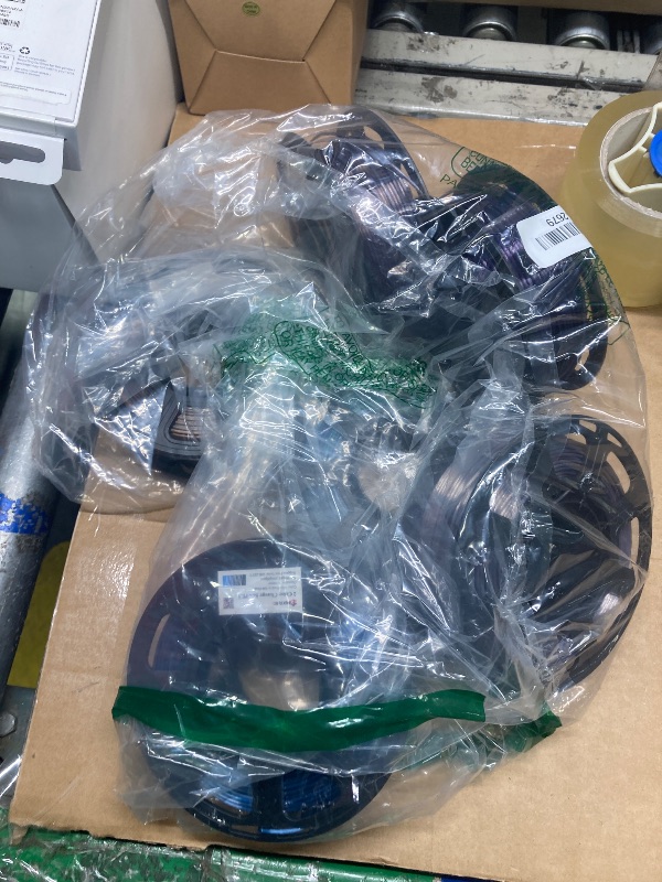 Photo 1 of MIKA3D 6 Spools Fast 2 Color Change Silk PLA 3D Printer Filament Bundle, Silk Black Color Change to White/Red/Orange/Blue/Purple/Green, Each Spool 250g, Total 1.5kg Silk PLA Bundle 250g X 6