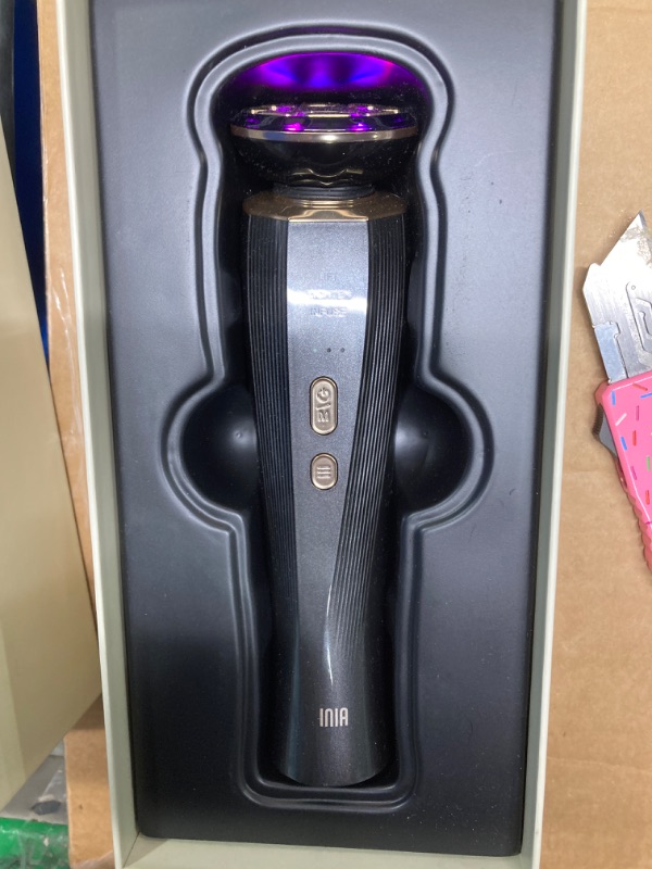 Photo 1 of ***1 PIECE IS MISSING***
INIA Microcurrent Facial Device, 3-in-1 Facial Massager Red Light Therapy Beauty Device for Face and Neck Skin Rejuvenation Lifting, Tightening, Infusing, Effective Wrinkle and Puffiness Reduction