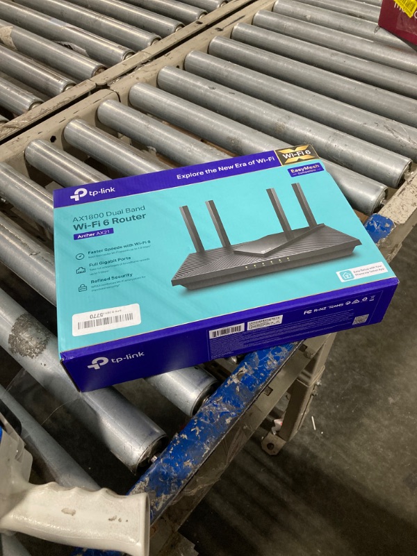 Photo 2 of TP-Link AX1800 WiFi 6 Router V4 (Archer AX21) – Dual Band Wireless Internet Router, Gigabit Router, Easy Mesh, Works with Alexa - A Certified for Humans Device