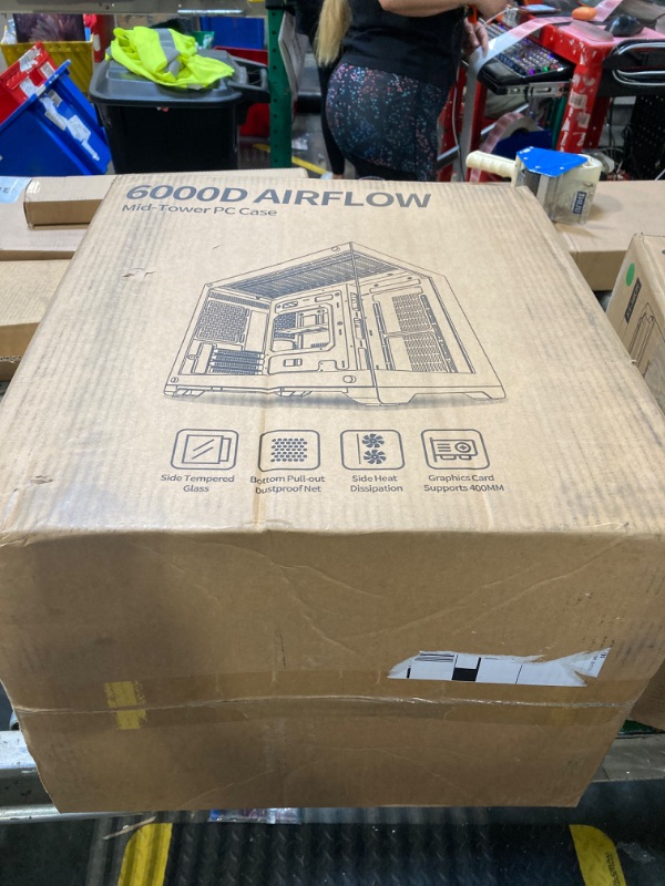 Photo 1 of Megaccel MATX PC Case, 6 ARGB Fans Pre-Installed, Type-C Gaming PC Case, 360mm Radiator Support, Tempered Glass Front & Side Panels, Mid Tower Black Micro ATX Computer Case (Not for ATX)