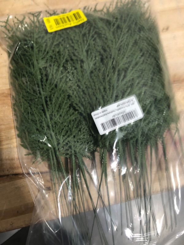 Photo 1 of 40 Pcs 14-Inch Artificial Greenery Stems, Christmas Picks, Pine Tree Decor Branches, Realistic Faux Cedar Pine Sprigs for Holiday Floral Arrangements, Wreaths, Craft DIY and Home Xmas Decorations