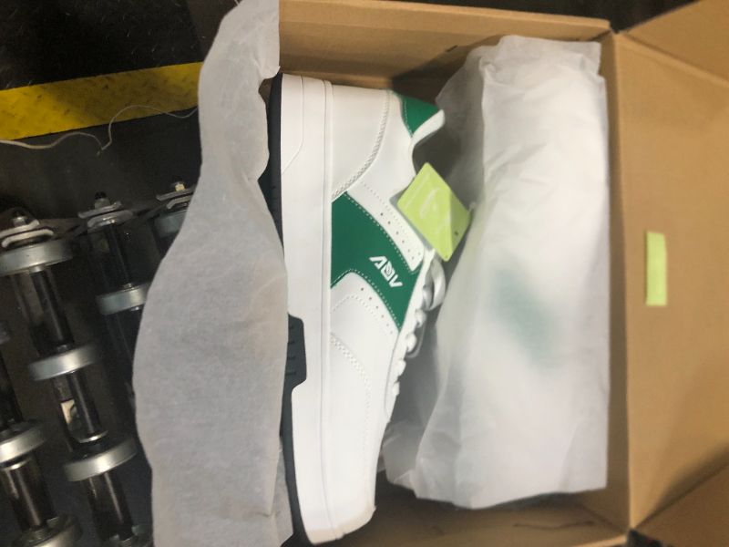 Photo 3 of ***USED***IIV Men's Fashion Sneakers, Leather Upper Walking Shoes Low Top Tennis Sneaker with Arch Support WhiteGreen US 11.5