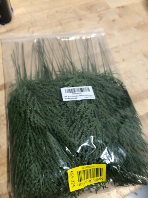 Photo 1 of 40 Pcs 14-Inch Artificial Greenery Stems, Christmas Picks, Pine Tree Decor Branches, Realistic Faux Cedar Pine Sprigs for Holiday Floral Arrangements, Wreaths, Craft DIY and Home Xmas Decorations