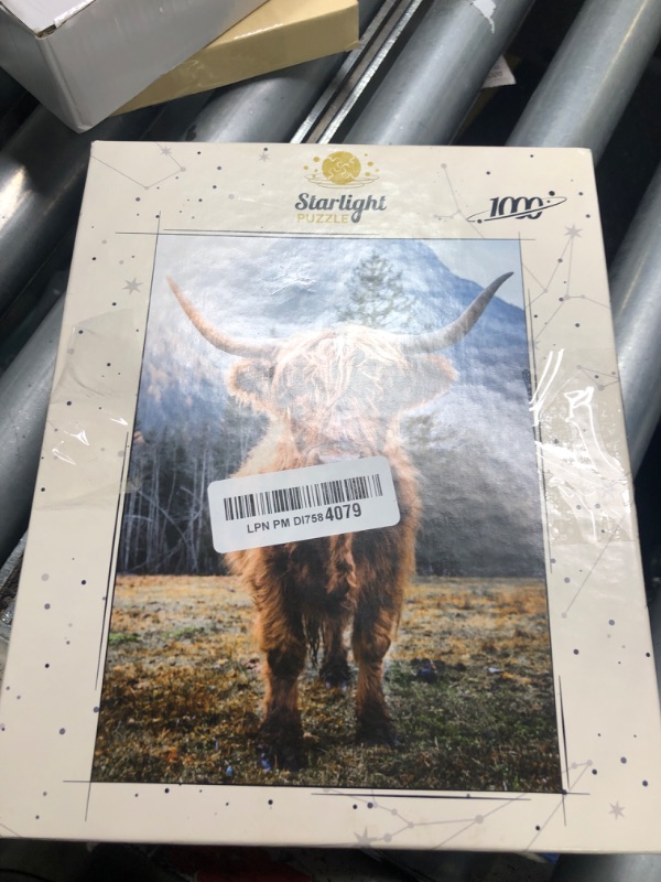 Photo 2 of MyPuzzle Highland Cattle in The Italian Dolomites - Premium 1000 Piece Jigsaw Puzzle for Adults