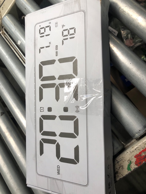 Photo 1 of XREXS 16.3" Bluetooth Large Digital Wall Clock with Remote Control, Auto Time Sync, 6 Color Night Lights Adjustable Dimmer 10 RGB Color Changing Large Display for Home, Gym, Office and Classroom