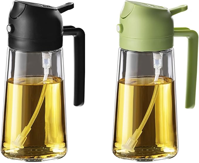 Photo 1 of **ONLY 1** TrendPlain 16oz/470ml Olive Oil Sprayer for Cooking - 2 in 1 Olive Oil Dispenser for Kitchen Gadgets, Air Fryer, Salad, and BBQ -