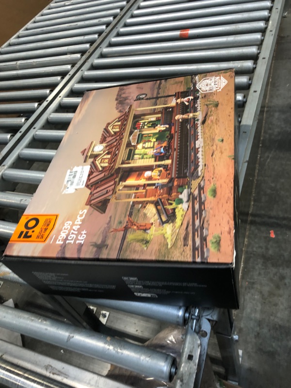 Photo 1 of FUNWHOLE Wild West Train Station Lighting Building-Bricks Set - 1975 Pcs Collectible Train Playset for Adults and Teens
