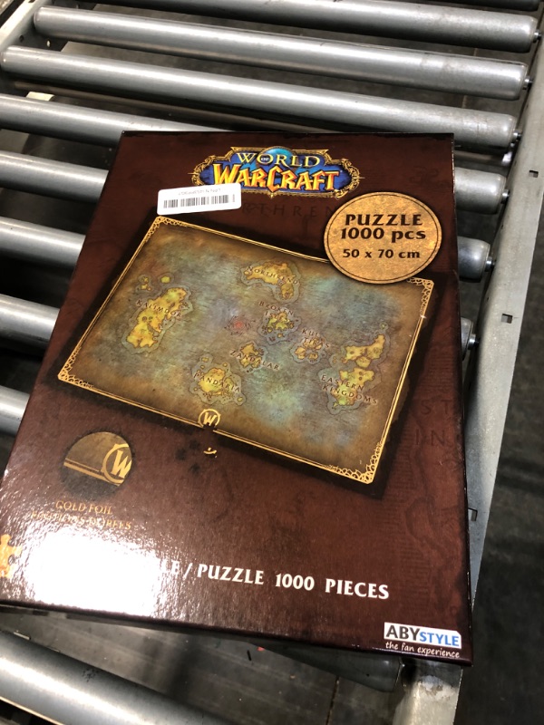 Photo 2 of ***USED***ABYstyle World of Warcraft Azeroth's Map Jigsaw Puzzle 1000 Pcs Featuring Azeroth Land Ideal Gift for Anime and Puzzle Enthusiasts Family-Friendly Activity