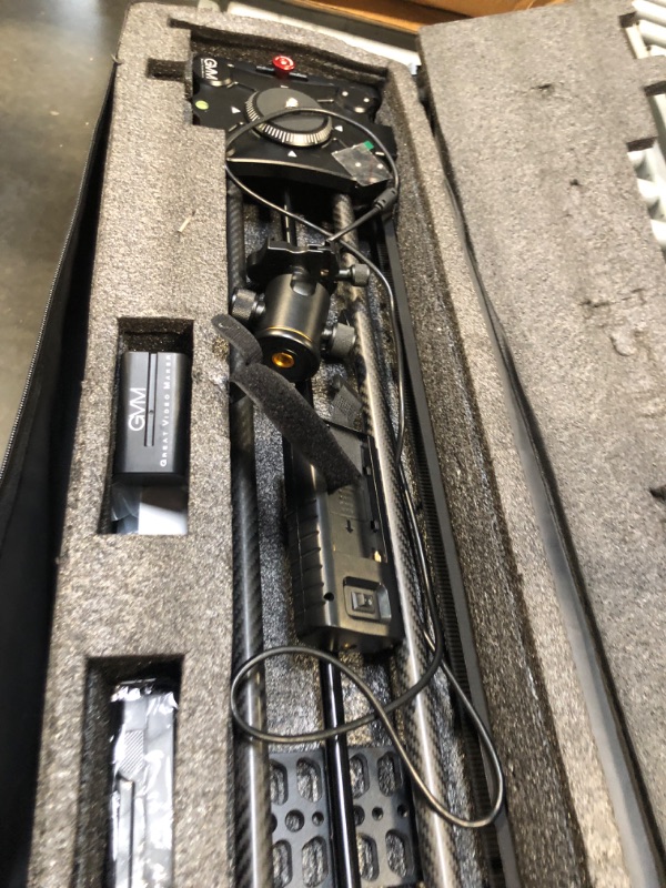 Photo 1 of GVM Motorized Camera Slider,31" Wireless Carbon Fiber Dolly Rail Camera Slider with APP Control, Motorized Time Lapse and Video Shot Follow Focus Shot and 120 Degree Panoramic Shooting