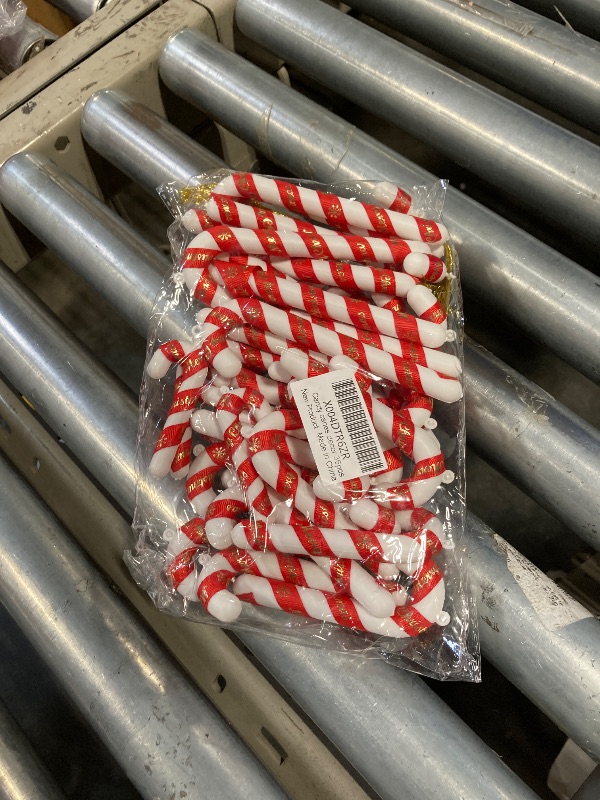 Photo 1 of 36 PCS Candy Cane Christmas Tree Decorations - Candy Cane Hanging Ornaments for Christmas Tree Decor Crafts Party Supplies