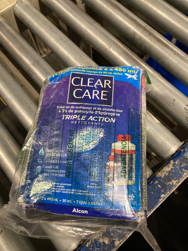 Photo 1 of Generic Clear Care 3% Hydrogen Peroxide Triple Action Cleaning Triple Action 2x16oz + 3oz Travel Size, Blue